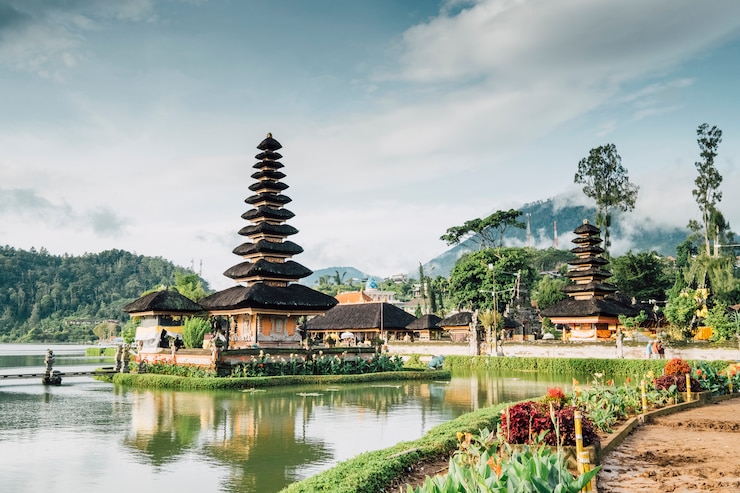 Photo gratuit pagode de bali, indonésie