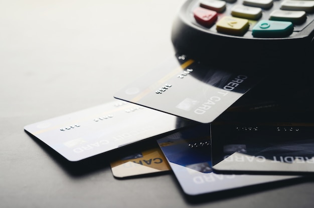 Paiement par carte de crédit, achat et vente de produits et services