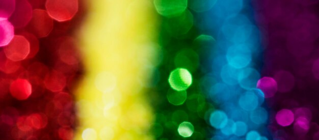 Paillettes arc-en-ciel brillant défocalisé