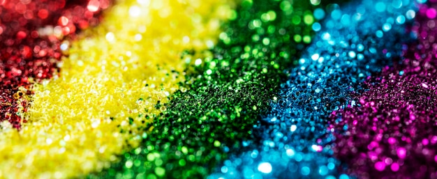 Paillettes arc-en-ciel brillant