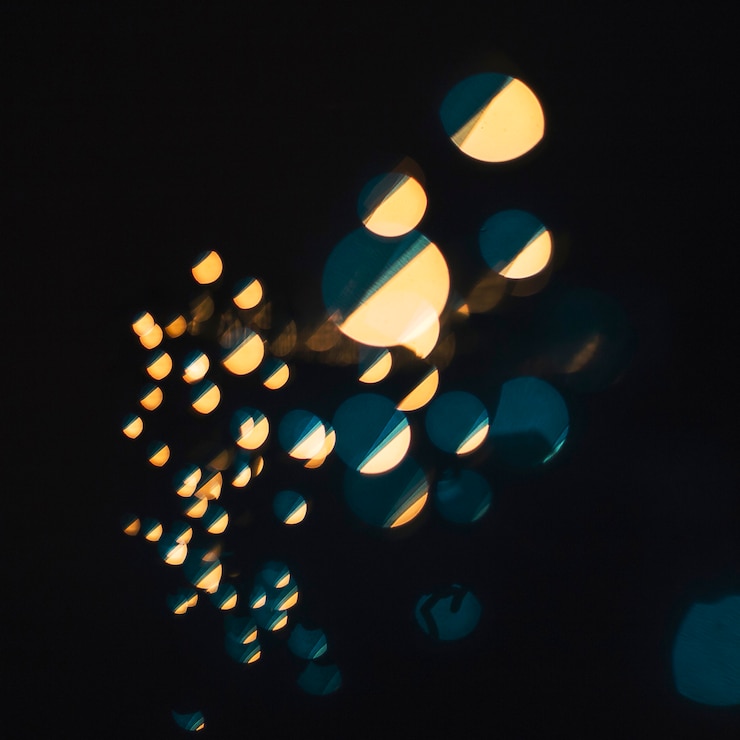 Photo gratuit paillettes de lumière bicolore