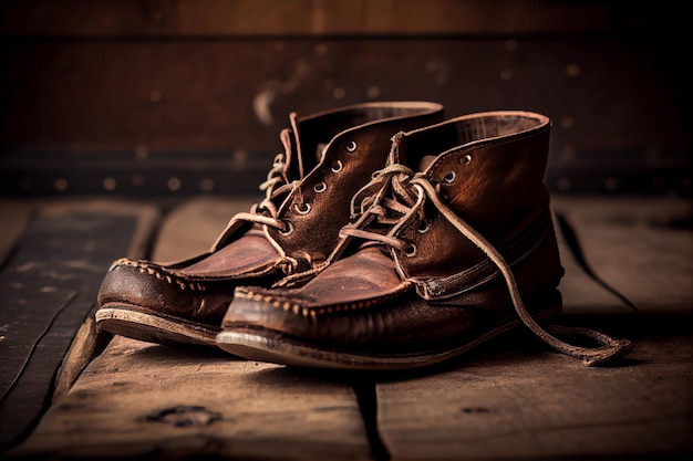 Photo gratuite paire de chaussures à l'ancienne ia générative