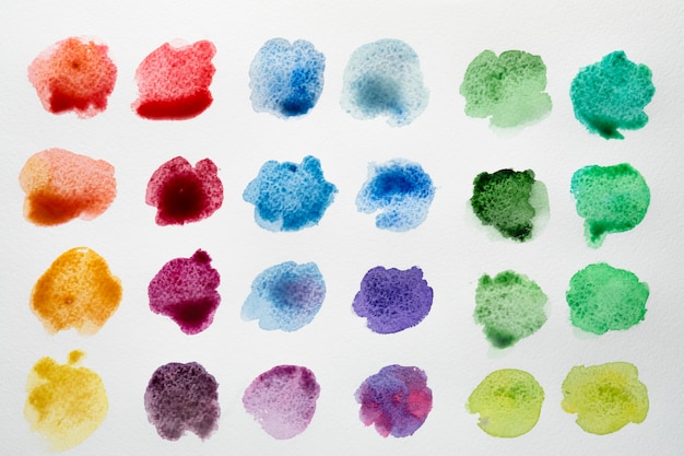 Palette de couleurs des taches d&#39;aquarelle