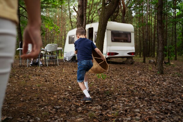 Panier de transport pour enfant vue de côté