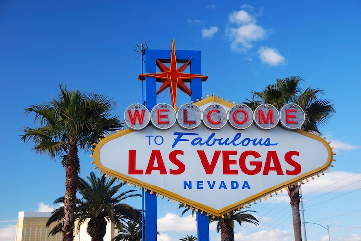 Photo gratuit panneau de bienvenue de las vegas