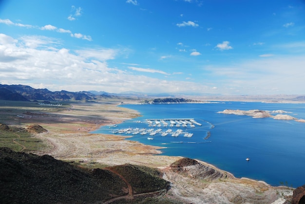 Photo gratuite panorama du lac mead