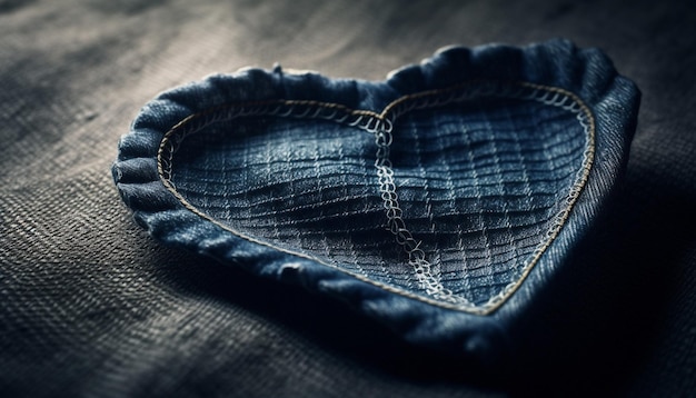 Photo gratuite pantalon en jean love avec poche en forme de cœur généré par l'ia