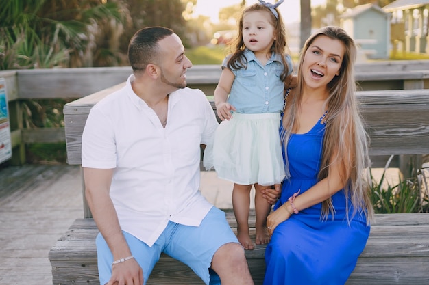 Papa maman et fille