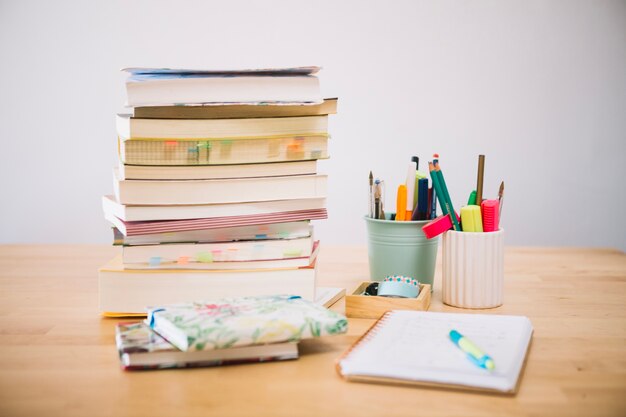 Papeterie sur le bureau