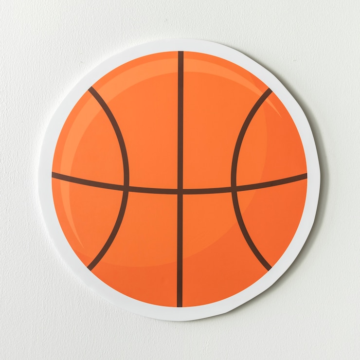 Photo gratuit papier artisanal d&#39;un ballon de basket