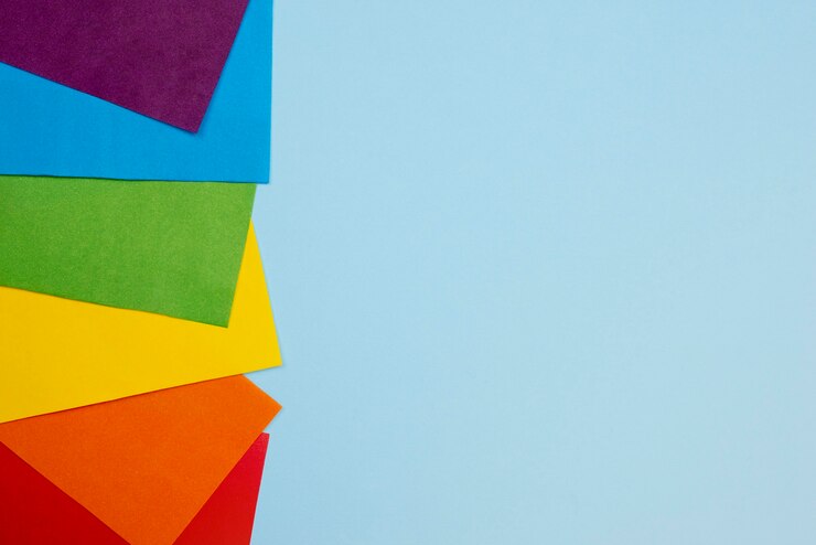Photo gratuit papier coloré copie espace