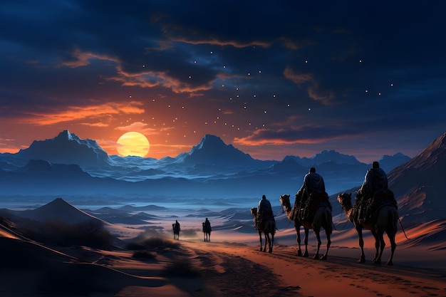 Photo gratuite papier peint d'aventure dans le désert