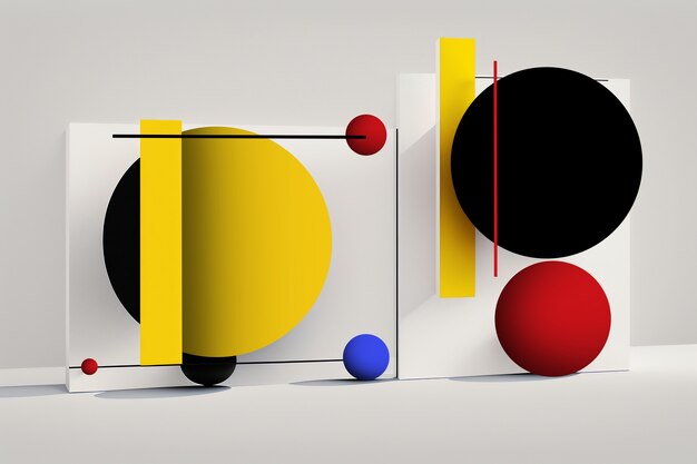 Papier peint esthétique fait de formes géométriques abstraites