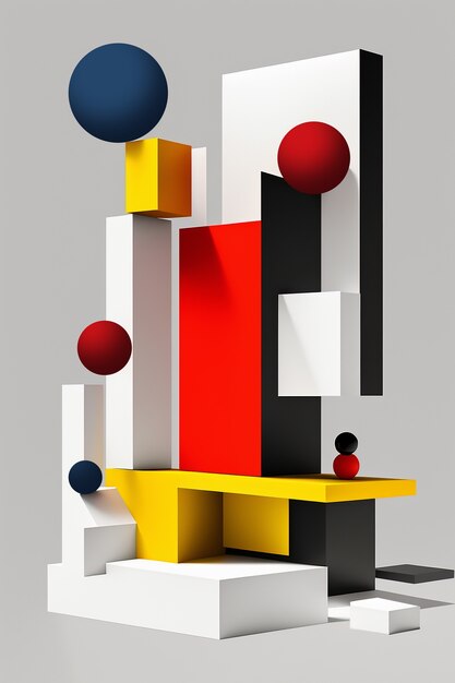 Papier peint esthétique fait de formes géométriques abstraites