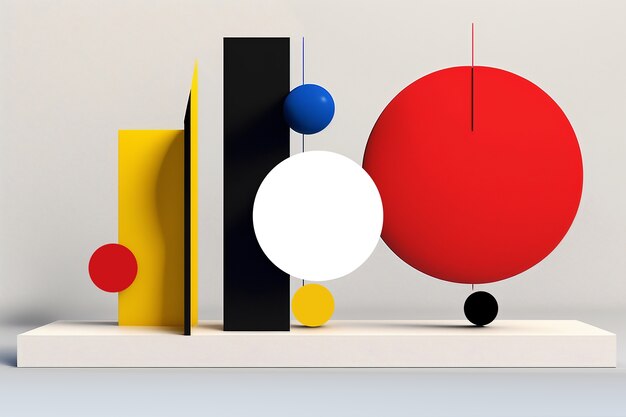 Papier peint esthétique fait de formes géométriques abstraites