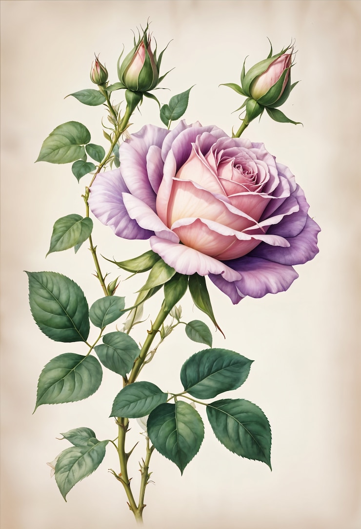 Photo gratuit papier peint à fleurs botaniques vintage