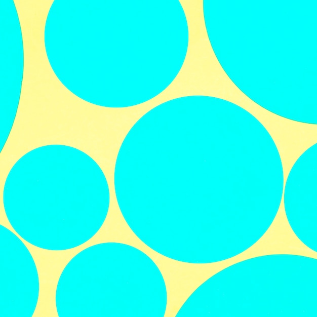 Papier peint en forme de cercle jaune et bleu