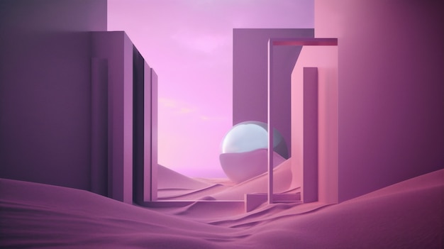 Photo gratuite papier peint paysage d'un autre monde et mystique dans des tons violets