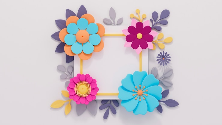 Photo gratuit papier peint printanier floral coloré