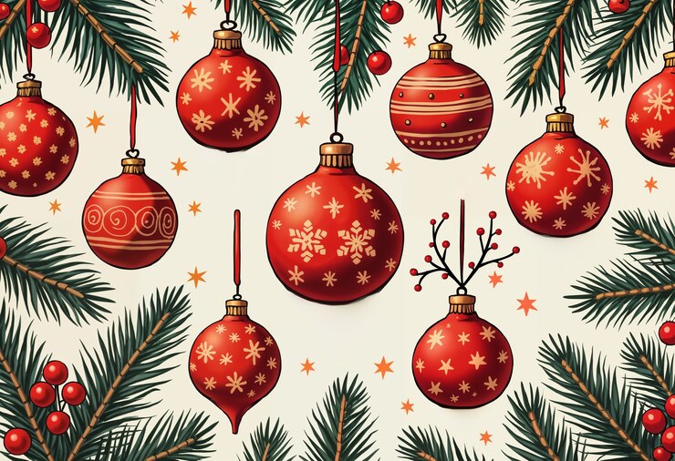 Photo gratuit papier peint de style emballage de cadeau de noël