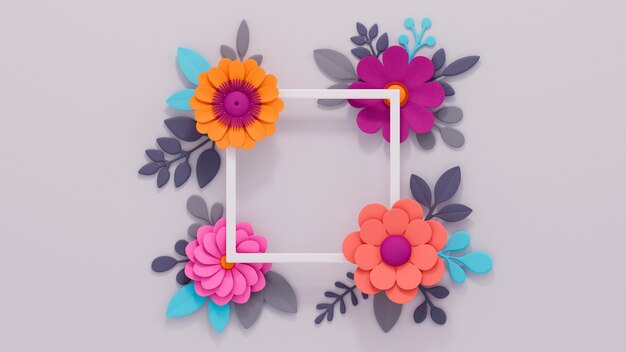 Des papiers peints au printemps aux fleurs colorées
