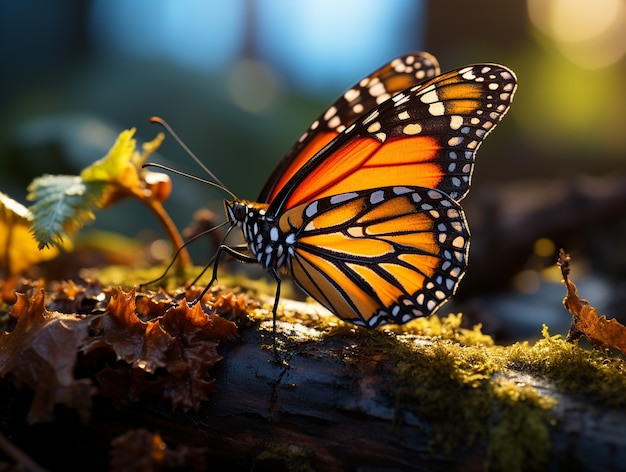 Le papillon en fleurs