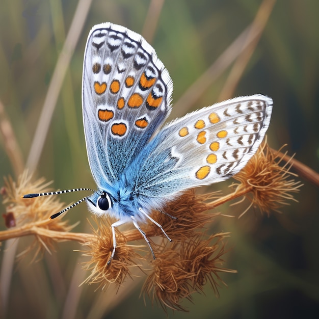 Photo gratuite le papillon en fleurs