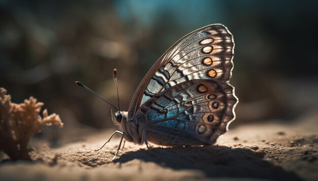 Photo gratuite papillon gracieux dans une élégance multicolore vibrante générée par l'ia