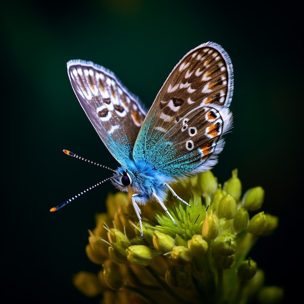 Photo gratuite le papillon sur la plante