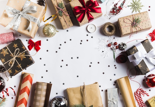 Paquet cadeau de noël boîte nouvel an emballage de Noël papier d&#39;emballage,