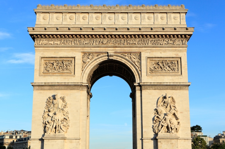 Photo gratuit paris arc de triomphe