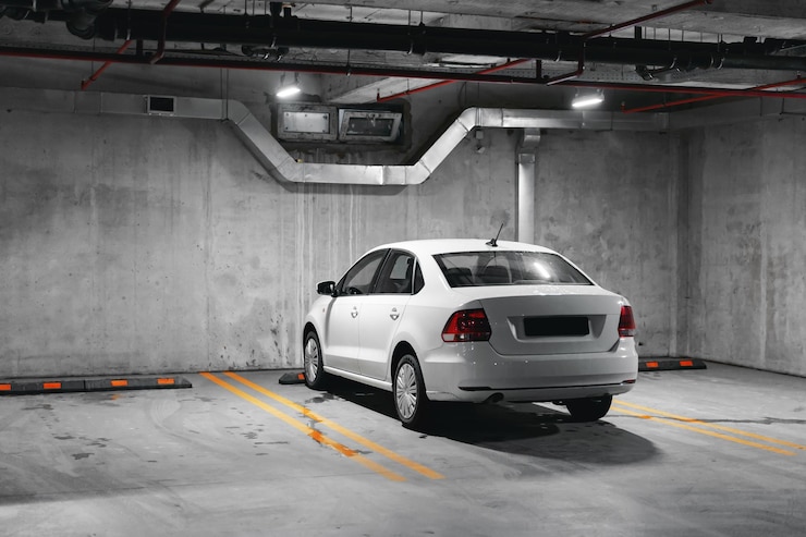 Photo gratuit parking souterrain dans le centre commercial