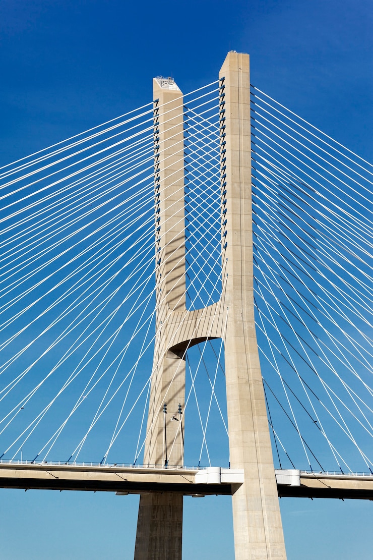 Photo gratuit partie du célèbre pont vasco da gama à lisbonne