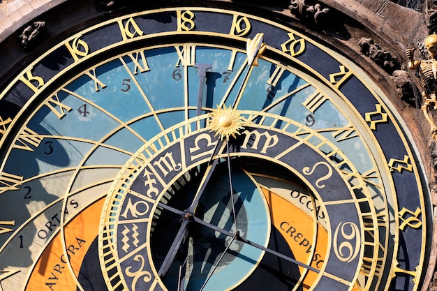Partie de l'horloge zodiacale de la ville de Prague