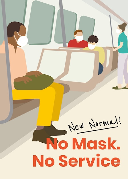 Photo gratuite pas de masque pas de service dans un nouveau mode de vie normal