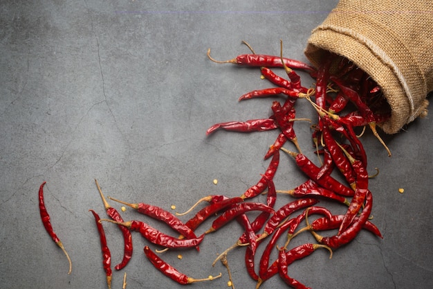 Pâte de piment rouge sur fond noir.