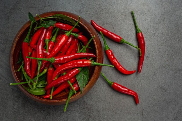 Pâte de piment rouge sur fond noir.