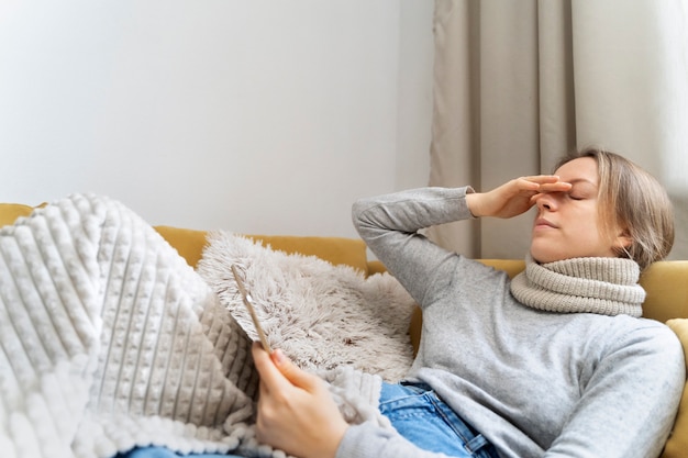 Patient ayant une téléconsultation avec un médecin