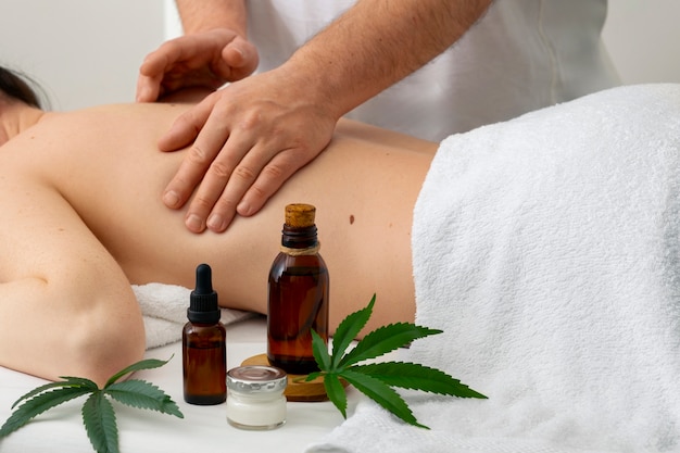 Patient recevant un traitement au CBD
