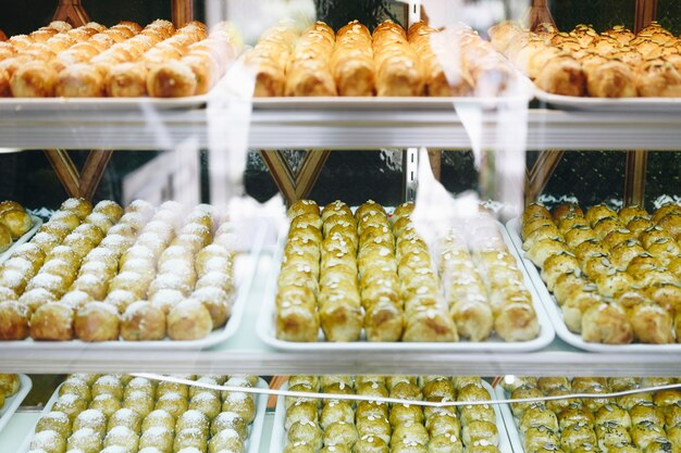 Pâtisseries chinoises dans la vitrine