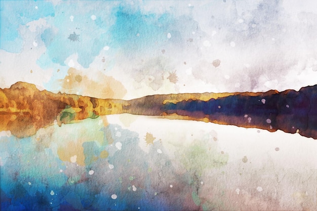 Photo gratuite paysage abstrait peinture aquarelle texture