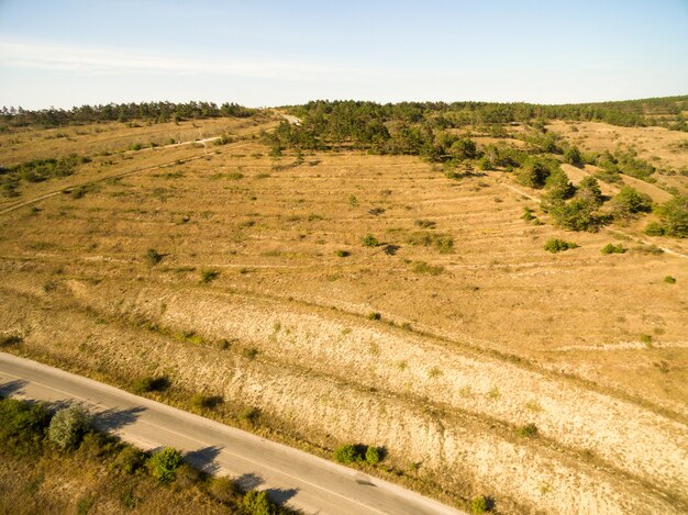 Paysage aérien en Crimée