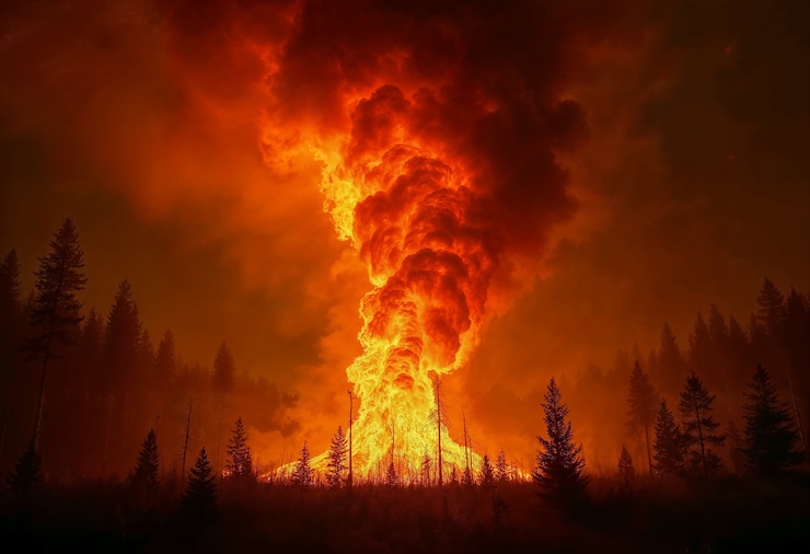 Photo gratuit le paysage des catastrophes naturelles