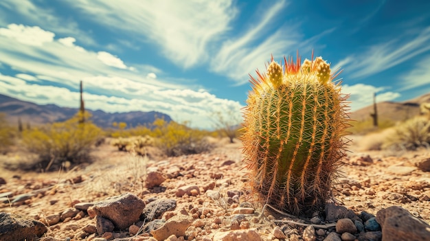 Photo gratuite paysage désertique avec des espèces de cactus et de plantes