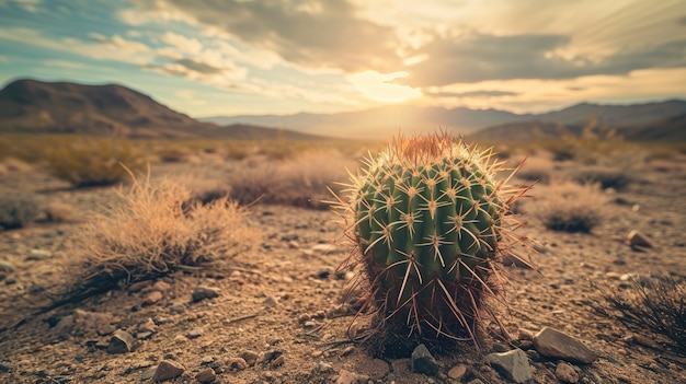 Photo gratuite paysage désertique avec des espèces de cactus et de plantes