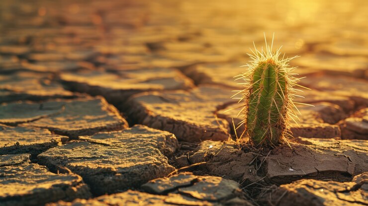 Photo gratuit paysage désertique avec des espèces de cactus et de plantes