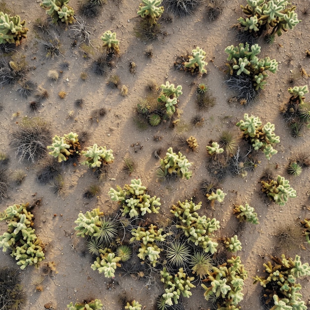 Photo gratuite paysage désertique avec des espèces de cactus et de plantes