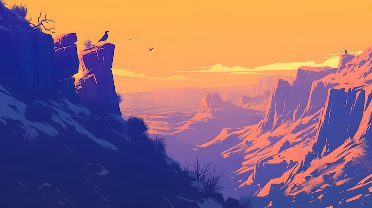 Photo gratuit un paysage de dessin animé de nature aride et désolée