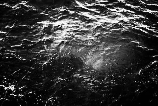 Paysage d'eau noir et blanc spectaculaire