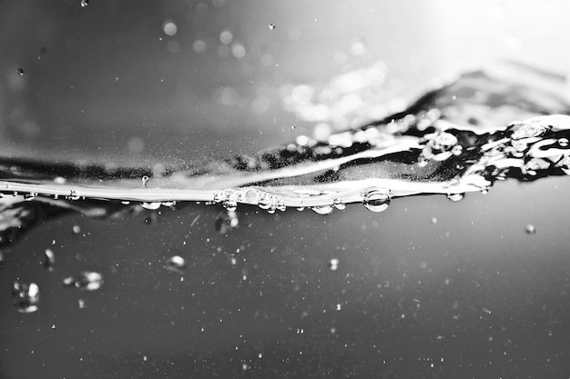 Paysage d'eau noir et blanc spectaculaire